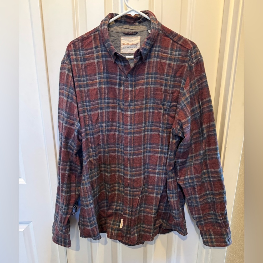 Weatherproof Vintage Plaid Shirt in Red and Gray
